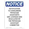 Signmission OSHA Notice, 5" Height, Notification To Consumers Physician Sign, 5" X 3.5", Portrait OS-NS-D-35-V-16918 - alternate 1